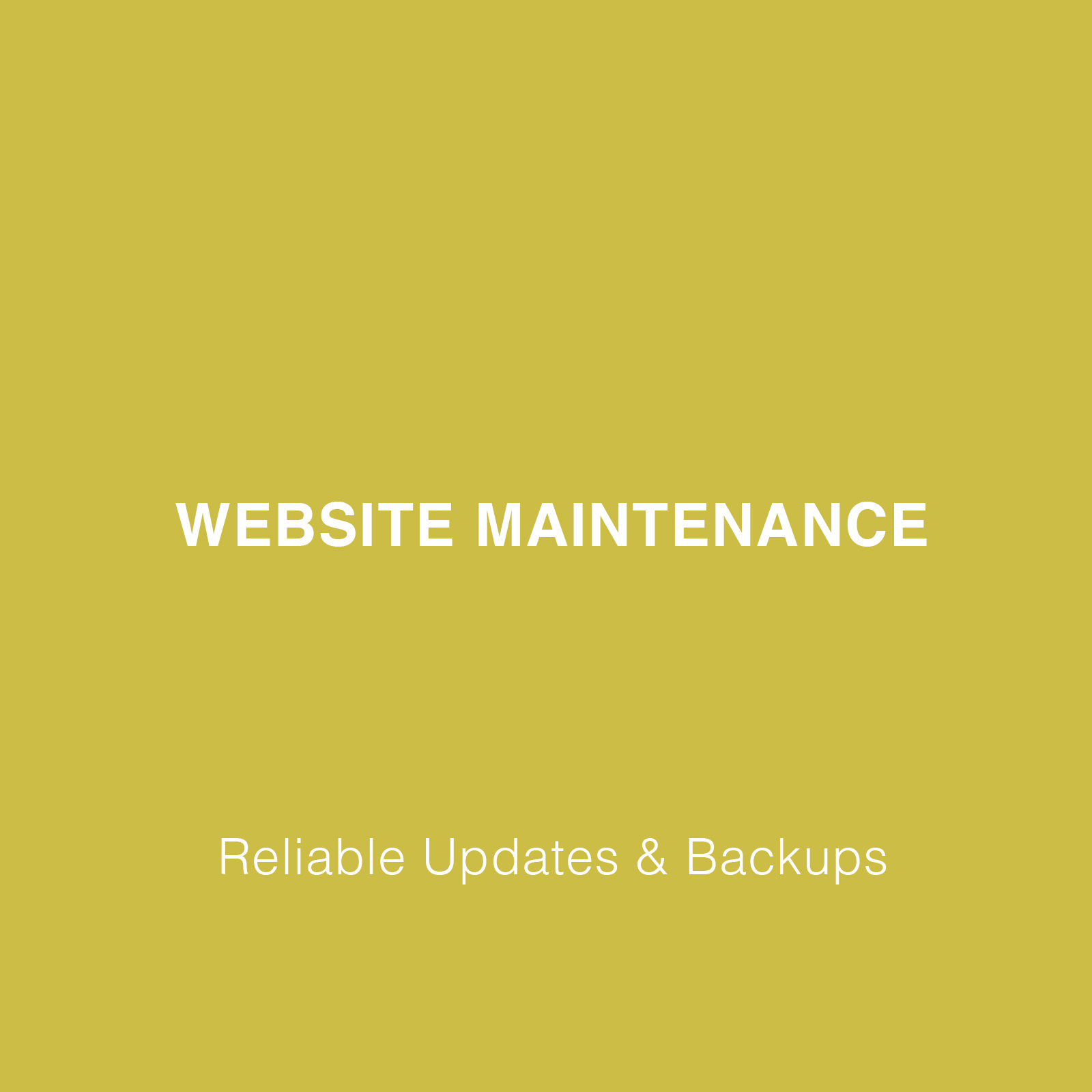 Website Maintenance